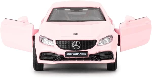 1:36 Benz C63 S AMG Bilmodel, Diecast Tilbage Træk Model Legetøjsbil, Døre Åbne, Samling Børnelegetøj