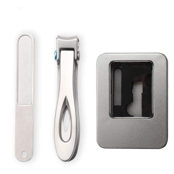 Nagelklippare och nagelfil set, tjocka nagelklippare-silver