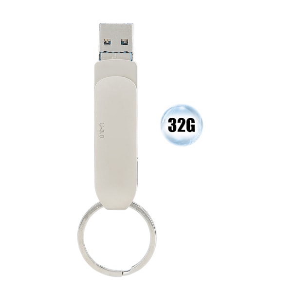 3in1 TypeC-gränssnitt roterande höghastighets U-disk för Android / mobiltelefon / dator (32G)