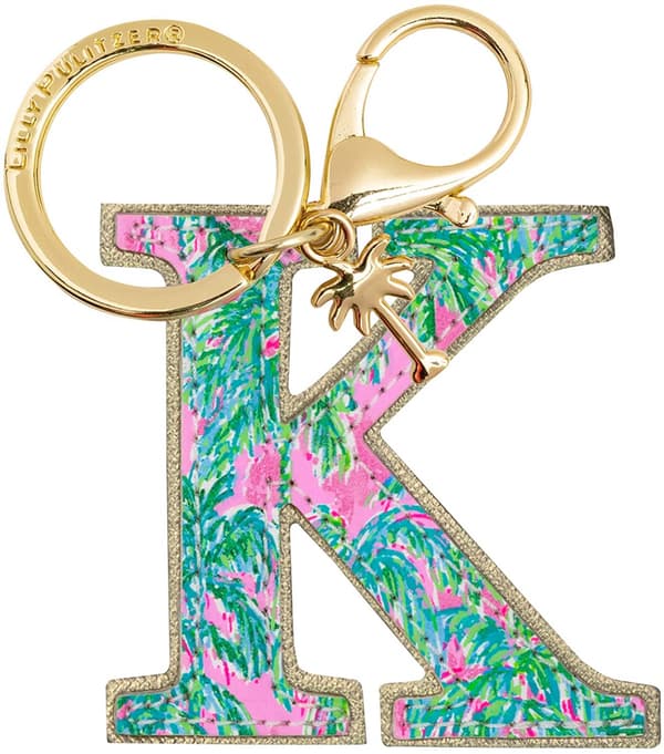 Initial nøkkelring, bokstavveskeanheng for kvinner--A