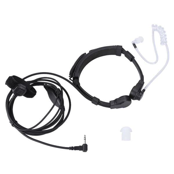5428 Hode Retractable Halskontroll Walkie-talkie Øretelefon Mikrofon Mic Headset