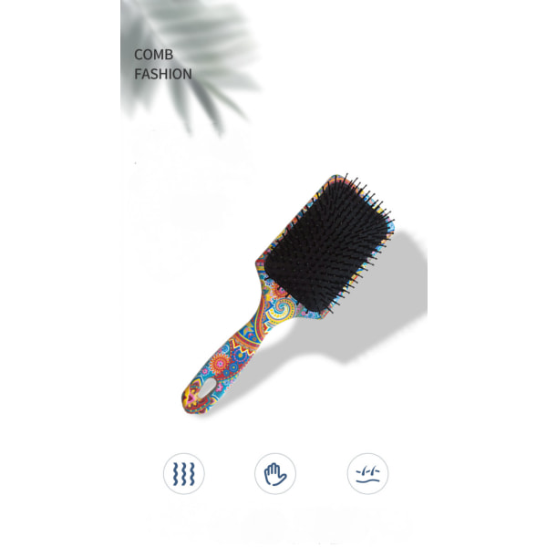 Svart hårbørste for vått og tørt hår Grep myke børster for antistatisk og frizz luftputekam for kvinner, jenter