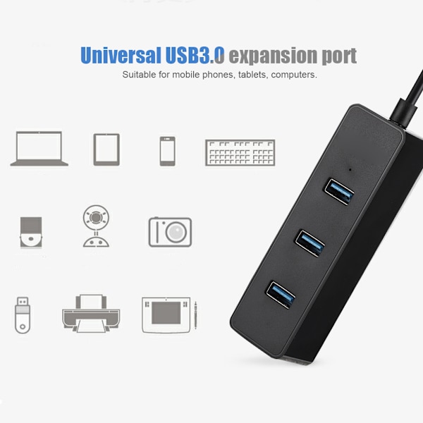 ORICO W5PH4-U3 Laajennuskeskitin USB3.0 5Gbps OTG matkapuhelimille, tableteille ja tietokoneille