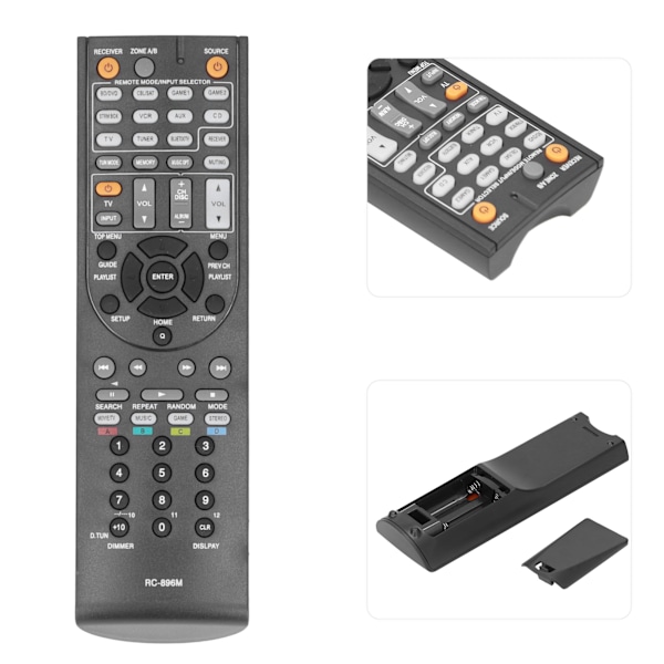RC‑896M Fjernbetjening Udskiftning til Onkyo Power Emplifier AV Receiver RC‑737M RC‑801M RC‑836M