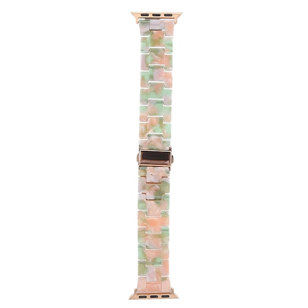 Watch Strap Fashion Resin Armband Ersättning Present för IOS Watch Rosa Grön (För 38mm/40mm)