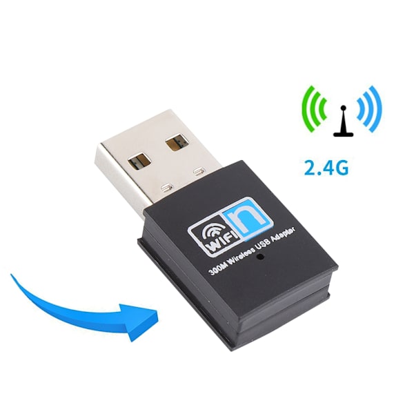 W77-RTL8192EU Trådlös Nätverksadapter 300Mbps USB WIFI Adapter med 5dBi Dubbelantenn
