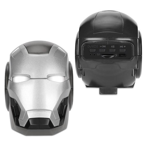 Iron Man -kypärän muotoinen Bluetooth-kaiutin, tukee TF-muistikorttia / AUX / USB-kaiutinta