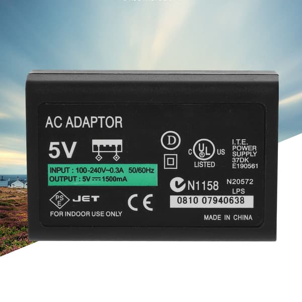 DC 5V Strømadapter Spillkonsoll Lader Erstatning Full Beskyttelse for PSV 2000