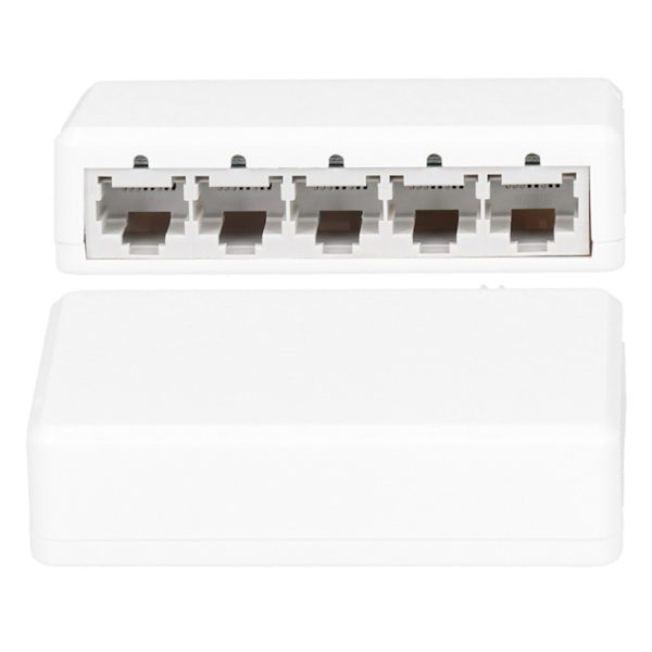 5-Port Switch 100M Hurtig Transmission Fuld Kompatibel Computer TV Netværksadapter 100-240VUK Stik