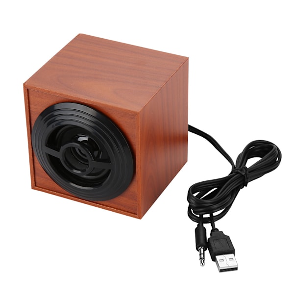 M9 Trä USB Mini Högtalare Bärbar Trä Skrivbord Dator Högtalare PC Subwoofer