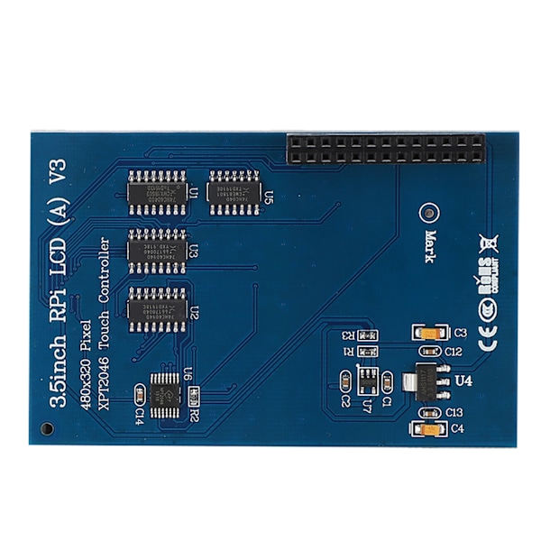 3,5 tommers 480x320 for Raspberry Pi 4B/3B motstand berøringsskjerm for SPI V3.0 med penn (S)