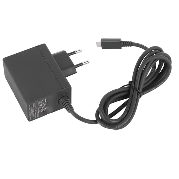 AC-adapterlader, hurtiglading USB C-kabel, spillkonsoll strømforsyning lader for Switch  100‑240V