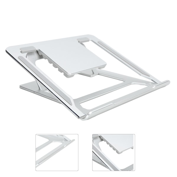 Bærbar computer stand, foldbar, bærbar, sølv, aluminiumlegering C6, laptopstativ til 11-17 tommer bærbare computere