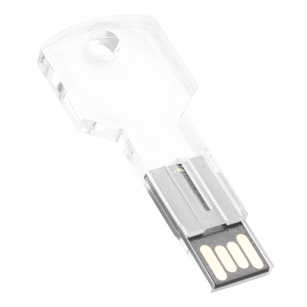 Kannettava läpinäkyvä avaimen muotoinen 16G Mini USB U-levy Flash-muistitikku U-levy