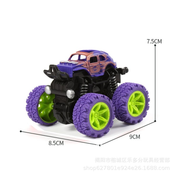 Purppura 4pices Lasten lelu neliveto inertiatemppu maastoauto malli poika lelu auto lelu lahja