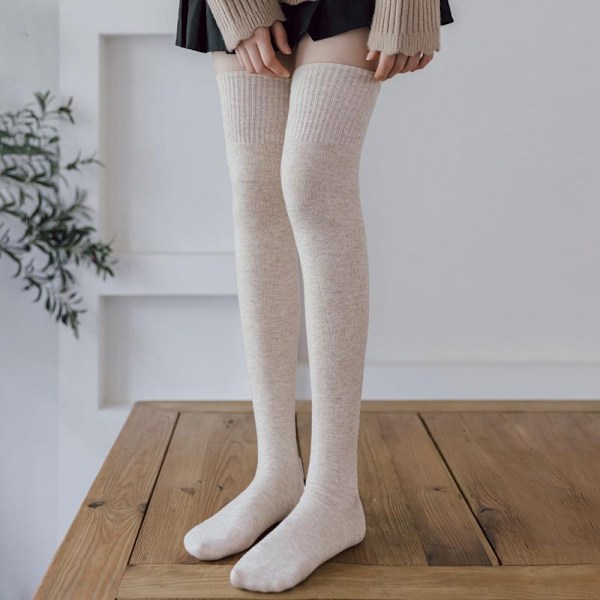 Kvinde Knæhøje Strømper Over Knee Boot Strømper, Lange Varme Fashion Benvarmere Vinter Brun