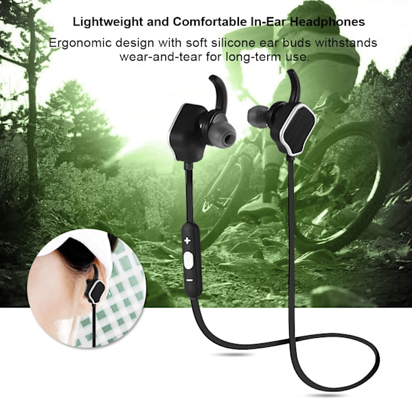 Magnetisk trådløs Bluetooth V4.1 øretelefon sport hovedtelefon håndfri in-ear headset