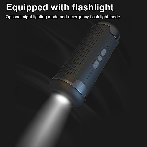 BS-12 Ulkoilupyöräily Bluetooth-kaiutin Liitä kortti Langaton subwoofer taskulampulla