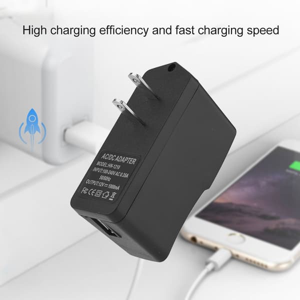 12V 1A Strømadapter Universell USB-grensesnitt Laderplugg