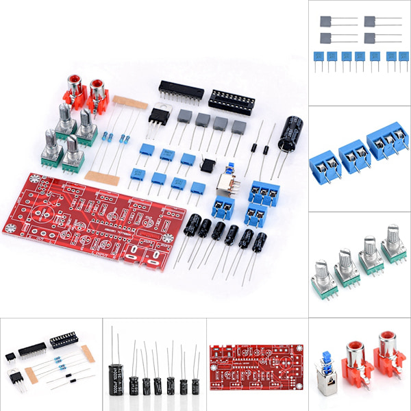 DIY-kit LM1036 DC-tonplatta med förförstärkare för bas- och diskantjustering