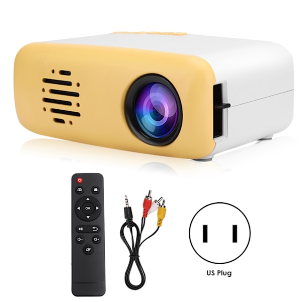 Mini søt LED HD 1080P projektor støtte smarttelefon PC bærbar TV-boks USB flash-stasjon