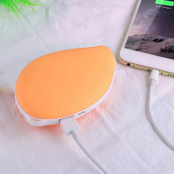 Suurikapasiteettinen pikalataus talvi räjähdyssuojattu innovatiivinen mobiilivirta USB-lataus käsienlämmitin (keltainen)