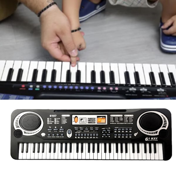 Musik Piano Keyboard 61 Tangenter Utbildning Multifunktionell Elektrisk Digital Piano Keyboard 61 Tangenter