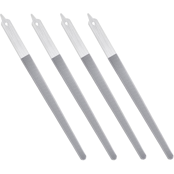 4 stk. Diamant Deb Neglefil Metal Neglefil med Skarp Spids, Rustfri Stål Neglefil Metal Neglefile til Naturlige Negle Gør