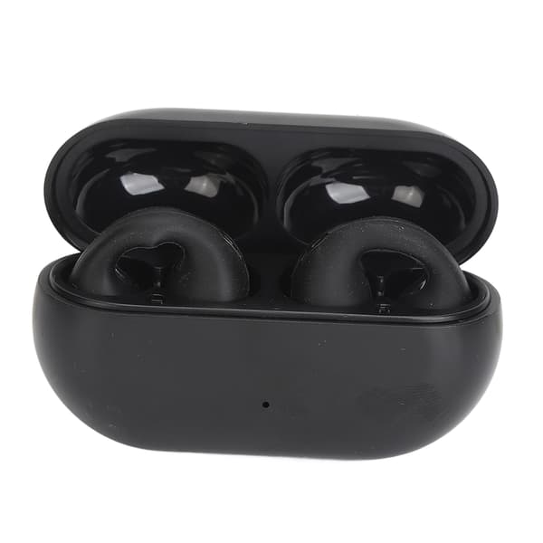 Clip On Bluetooth-øretelefoner med støjreduktion Stereo-øretelefoner med knogleledning til IOS til Android Sort
