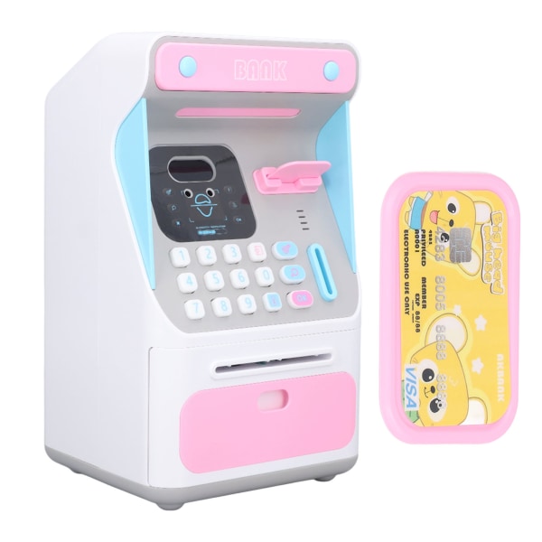 Kids ATM Sparar Pengar Bank Lösenord med stor kapacitet Säker ansiktsigenkänning Pengar Bankmaskin för barn