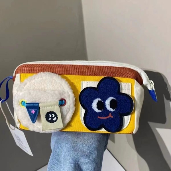 Söpö penaali, suuri kapasiteetti, kosmetiikkapussi, toimistopenaali, tarvikkeet, lahja, vedenpitävä, premium-laatu blue
