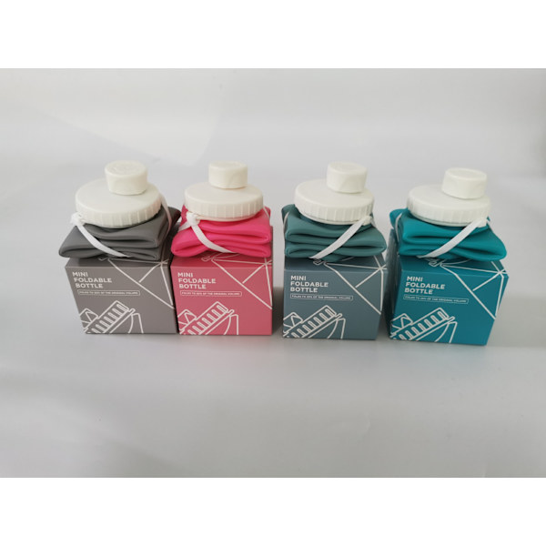 Cykelrejse Bærbar Silikone Foldbar Kedel Pagode Kop 550ML Grå