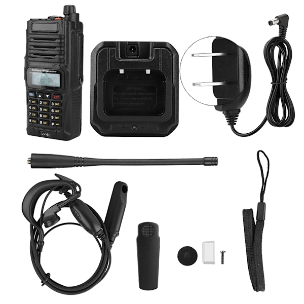 Walkie Talkie Hög Effekt Lång Räckvidd 2 Vägs Radio IP67 Vattentät för Baofeng UV-9R