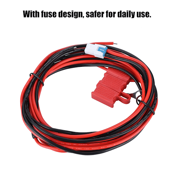 DC 12V Radio Walkie Talkie Strömkabel Sladd för HYT MD780 MD650 Mobilradio med Säkring