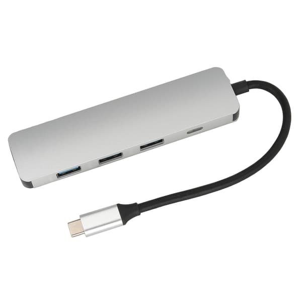 5 i 1 utökad extern HUB USB 3.0/ PD 3.0/ HDMI-adapter Typ-C Silver Converter