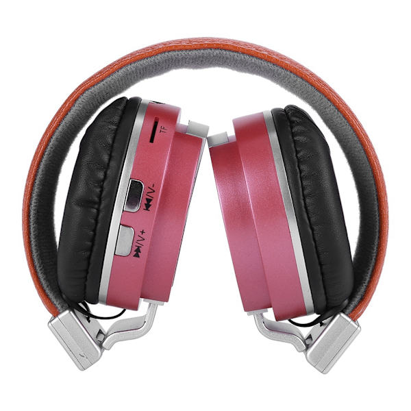 Metall trådlösa hörlurar Bluetooth 4.1 hörlurar headset 3,5 mm trådlösa hörlurar (röd)