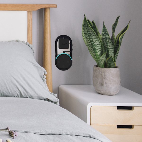 Universal vægmonteret ophængsstander opladningsholder til Echo Dot 2. generation med skruer