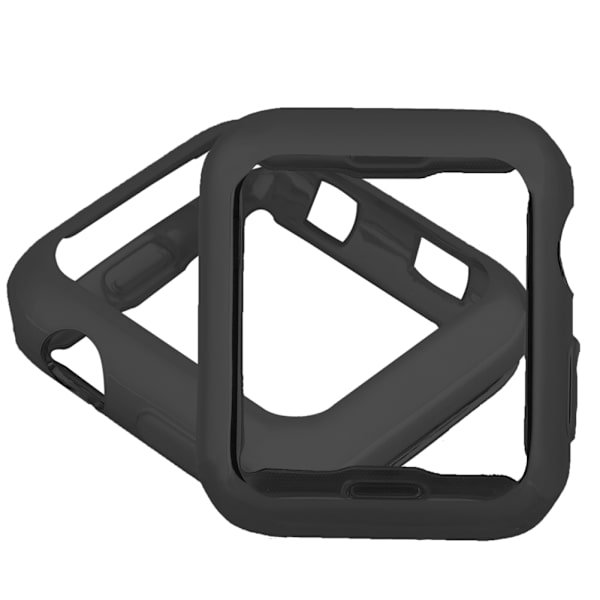 För Apple Watch 3:e generation iWatch 42mm Slim Soft TPU skärmskyddsöverdrag (svart)