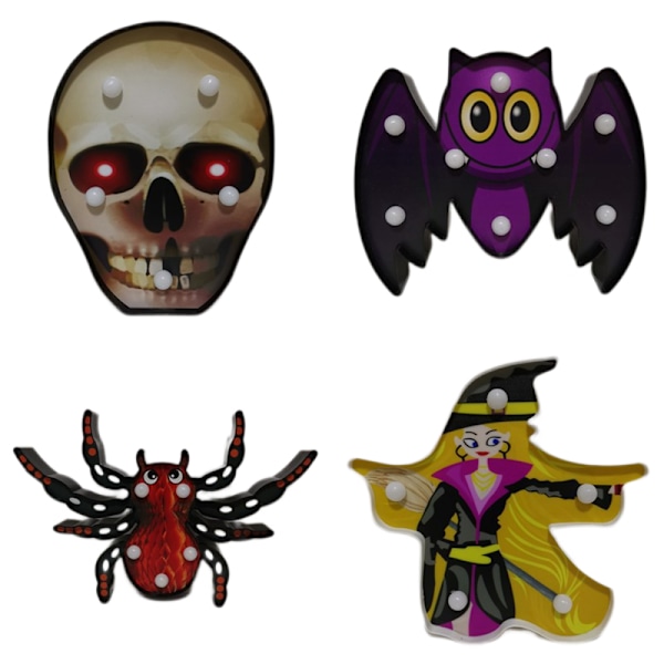Halloween malet form græskar spøgelse kranie flagermus dekorativt lys skyde rekvisitter net rød natlys (Malet kranie 2)