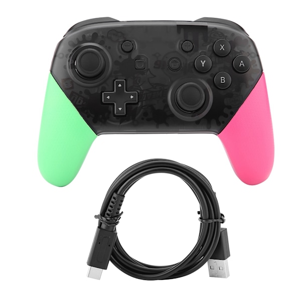 Wireless Bluetooth Gamepad Controller Joy Con Handle Joypad For Nintendo Switch Pro(Green+Pink)