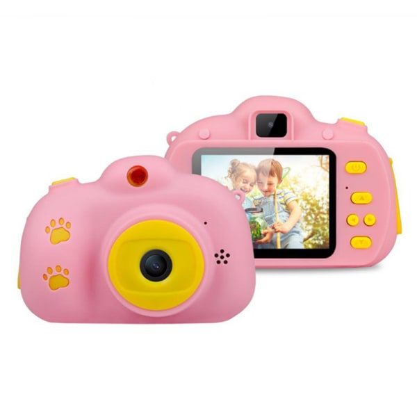 Kids Selfie digitalkamera, barnekameraer for småbarn med 1080P video, bærbart og oppladbart lekekamera for jenter med 32 GB SD-kort (rosa)