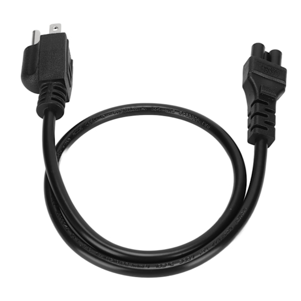 0,6 m bärbar dator strömkabel Nema 5-15P hane till IEC320 C5 hona bärbar dator strömkabel för 3-polig bärbar dator AC-adapter 100-240V