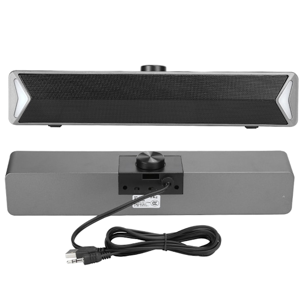 SADA Hjemme skrivebord Mini Subwoofer Uavhengig roterende volumknapp Høytaler D6Silver