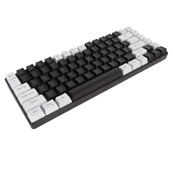 Speltangentbord Typ C 84 Tangenter RGB Bakgrundsbelyst Ergonomiskt Böjd Tyst Trådbundet Tangentbord för Familjekontor Redigering Svart