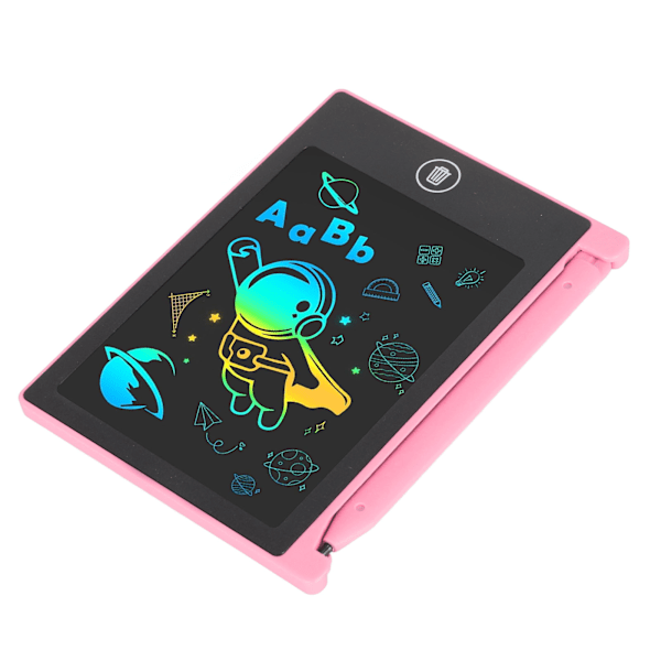 Mini LCD skrivetavle Vanntett 4,4 tommer Slettbar Gjenbrukbar Elektronisk tegnebrett Doodle Board for 3-6 år gammel Rosa