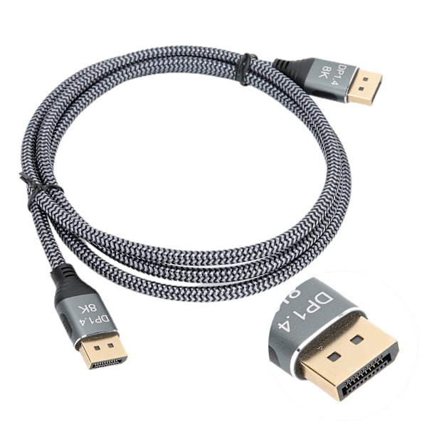 8K DP 1.4 @60Hz Displayport-kabel Højopløselig video-lyd DP-kabel Laptop Patch-kabel 3 meter