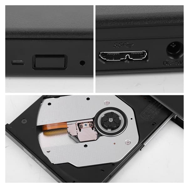 8X Ekstern DVD-brenner med USB 3.0 for DVD/CD/VCD Tapsfri Dataoverføring