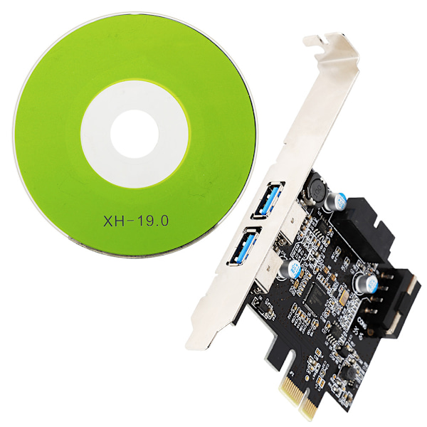 PCI-E 2-port USB 3.0 -nousukortin laajenninsovitinkortti Windows XP / Vista -käyttöjärjestelmälle