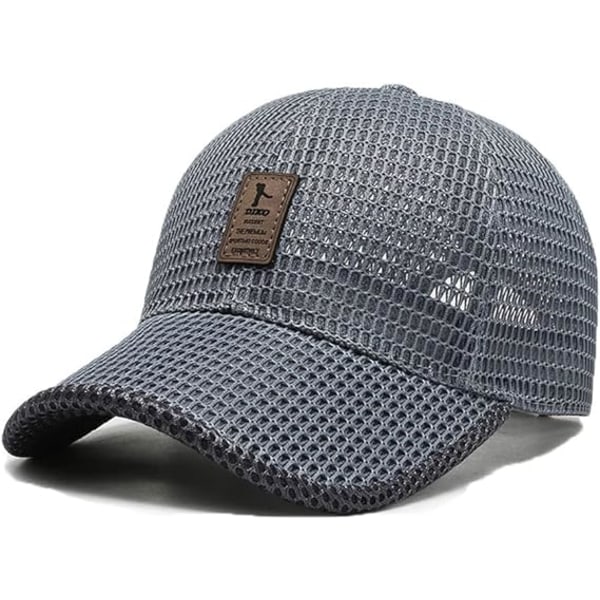 Sommer Mesh Baseball Cap for Menn Kvinner Trucker Mesh Hat Baseball Caps Utendørs Sports Løpehatt 1-dark Gray