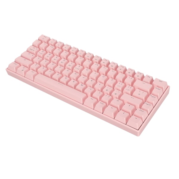 Mekanisk tastatur 82 tast 3 forbindelsestilstande RGB baggrundsbelysning ergonomisk pink gaming tastatur til kontor rød switch